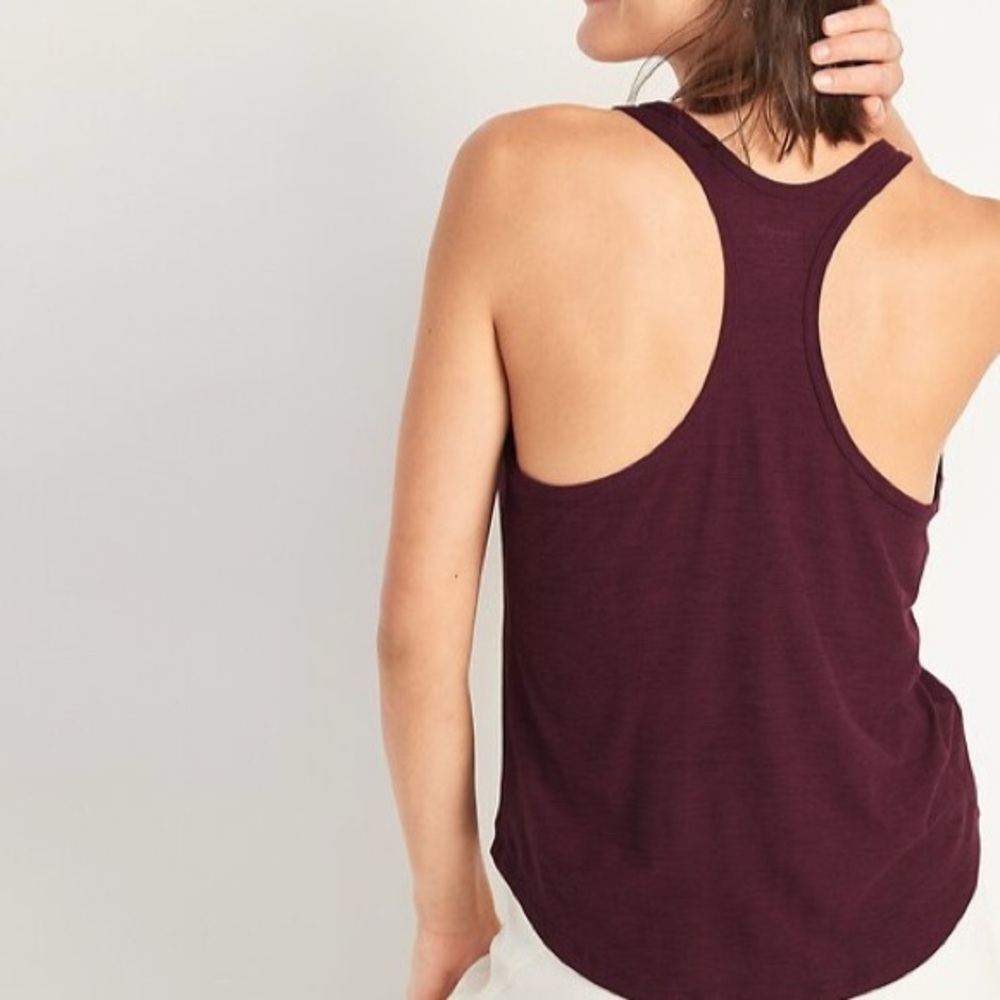 Athleta Burgundy Racerback Tank Top